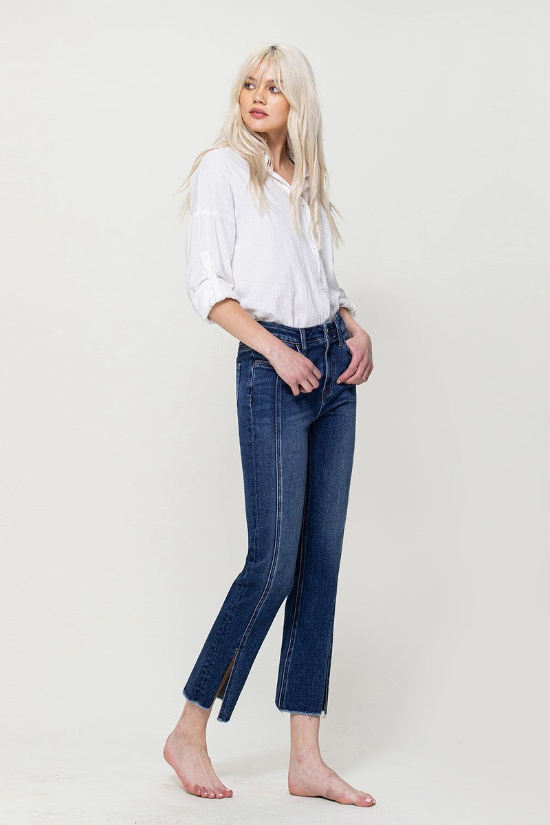 Cropped Denim Blue Jeans