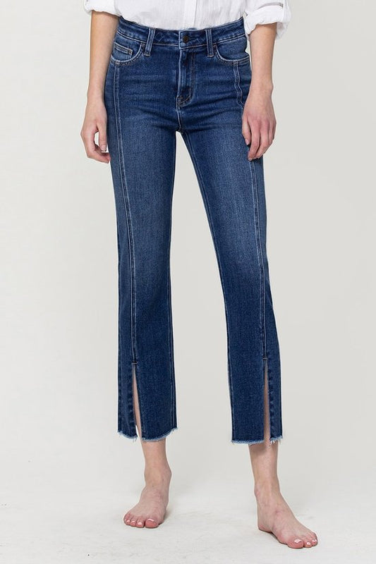 Cropped Denim Blue Jeans